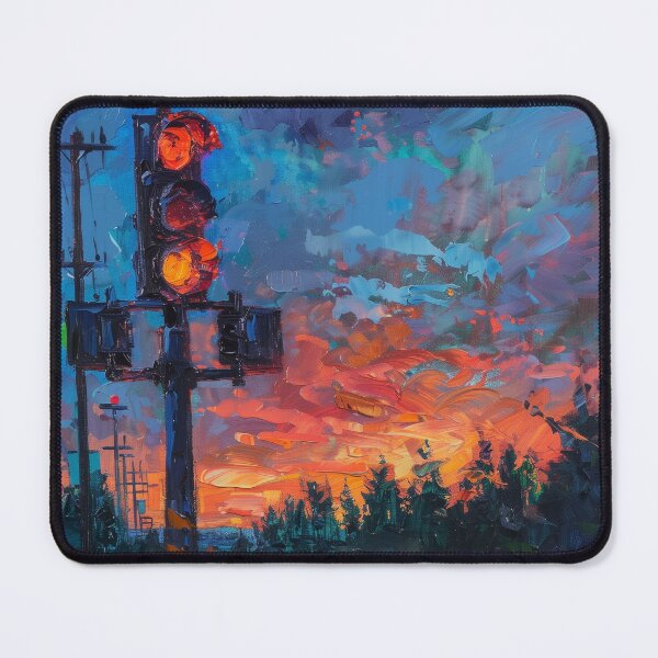 Item preview, Red Light at Sunset Drive designed and sold by ArgentoArt.