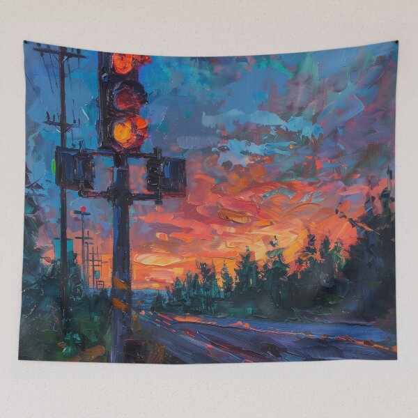 Item preview, Red Light at Sunset Drive designed and sold by ArgentoArt.