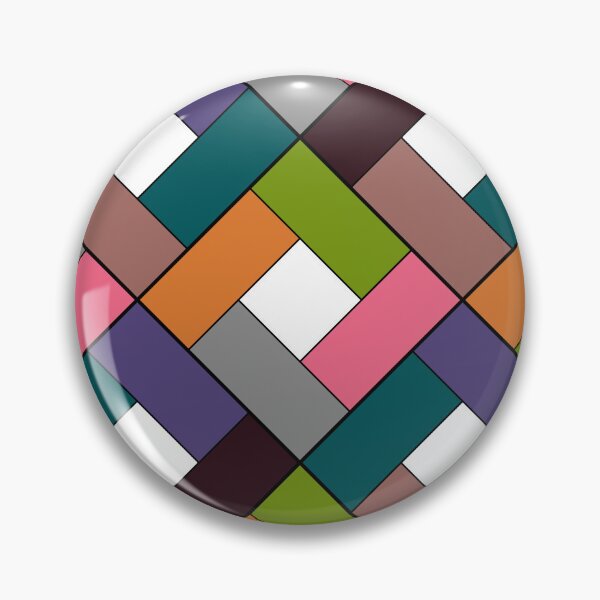 Item preview, Geometric patchwork plaid made of multicolored patches  designed and sold by fuzzyfox.