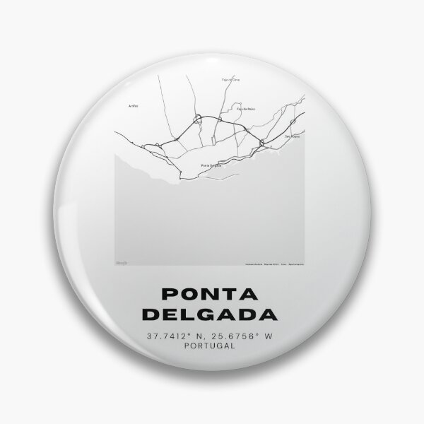 Item preview, Ponta Delgada Map Print – Portugal Azores Coordinates Minimalist Wall Art designed and sold by RM-Journey.