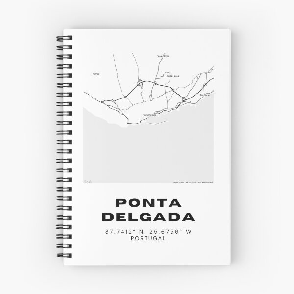 Item preview, Ponta Delgada Map Print – Portugal Azores Coordinates Minimalist Wall Art designed and sold by RM-Journey.