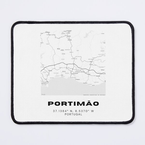 Item preview, Portimão Portugal Map Poster – Coordinates Minimalist Black & White Wall Art designed and sold by RM-Journey.