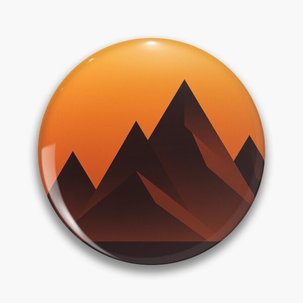 Item preview,  "Geometric Mountain Sunset - Minimalist Nature Art" designed and sold by Striklet.