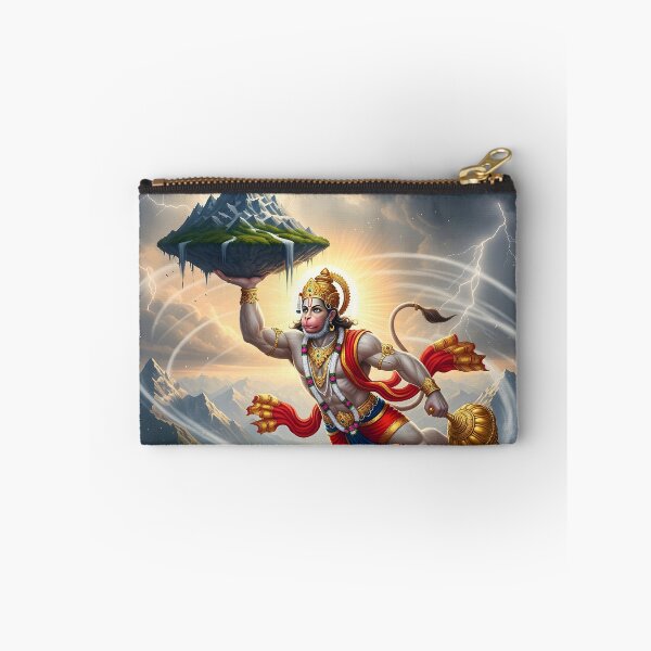 Item preview, Lord Hanuman Carrying Sanjeevni Parvat  Hindu God Art by SoberSips designed and sold by SoberSips.