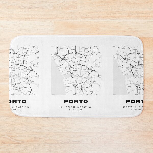 Item preview, Porto Portugal Map Art – Minimalist Coordinates Black & White City Print designed and sold by RM-Journey.