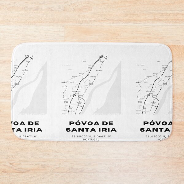 Item preview, Póvoa de Santa Iria Map Coordinates Poster – Minimalist Portugal Print designed and sold by RM-Journey.