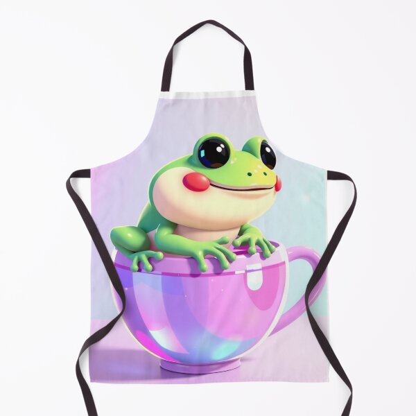 Item preview, Kawaii Frog Bubble Tea Sticker – Cute Pastel Aesthetic Boba Frog Art designed and sold by Tiwtiws.