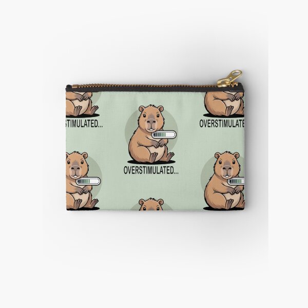 Item preview, Overstimulated… Capybara Loading (Cute Anxiety) designed and sold by Simplystik.