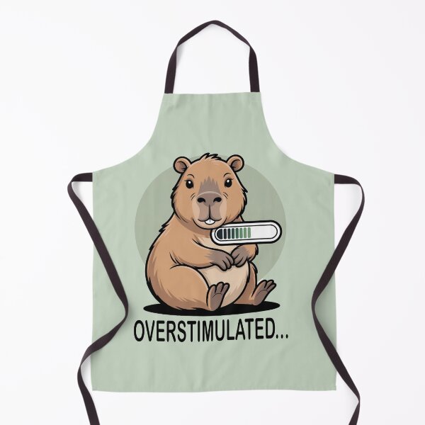 Item preview, Overstimulated… Capybara Loading (Cute Anxiety) designed and sold by Simplystik.