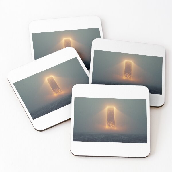 Item preview, Glowing Monolith Minimal Sci-Fi Wall Art designed and sold by KK-Black34.