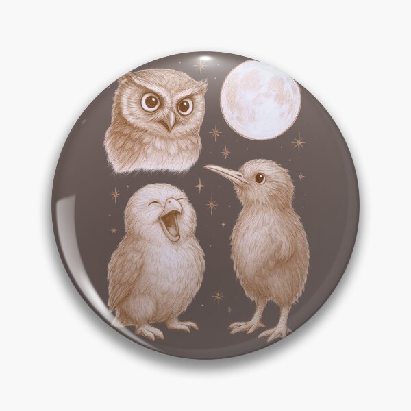 Item preview, Kakapo, Kiwi & Owl Under Full Moon – Howlers (NZ) designed and sold by MvuuStudio.