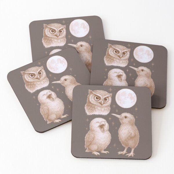 Item preview, Kakapo, Kiwi & Owl Under Full Moon – Howlers (NZ) designed and sold by MvuuStudio.