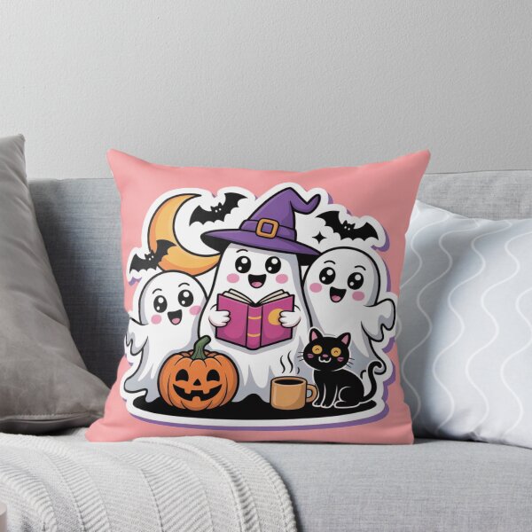Item preview, Club de lectura de fantasmas kawaii: pegatinas de Halloween para amantes de la lectura designed and sold by Simplehue.