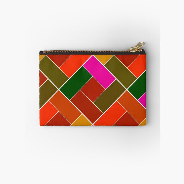Item preview, Geometric patchwork plaid made of multicolored patches designed and sold by fuzzyfox.