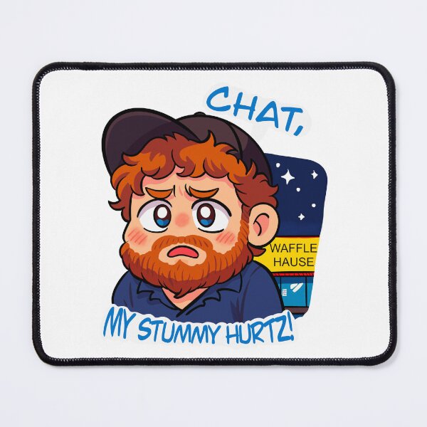 Item preview, CaseOh Waffle Hause Sticker Design "Chat, My Stummy Hurtz!" designed and sold by Fresh Oshi Pressed.
