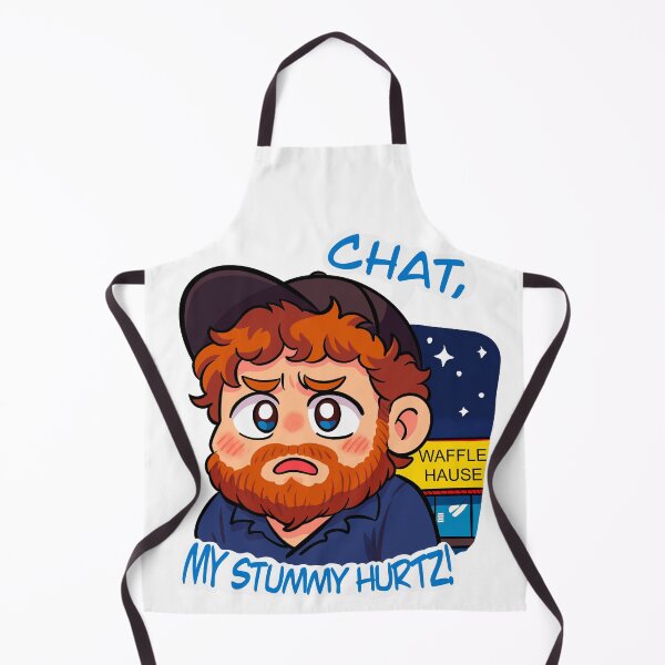 Item preview, CaseOh Waffle Hause Sticker Design "Chat, My Stummy Hurtz!" designed and sold by Fresh Oshi Pressed.