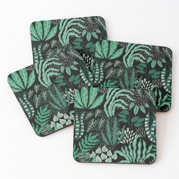 Item preview, Abstract green black jungle  designed and sold by Navitaloves.