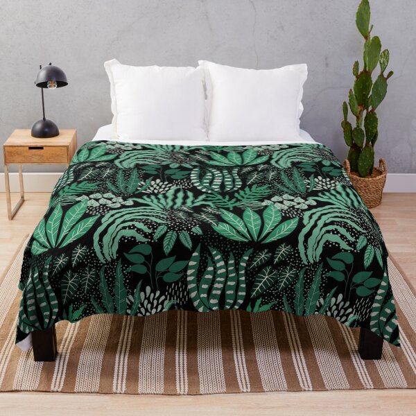 Item preview, Abstract green black jungle  designed and sold by Navitaloves.