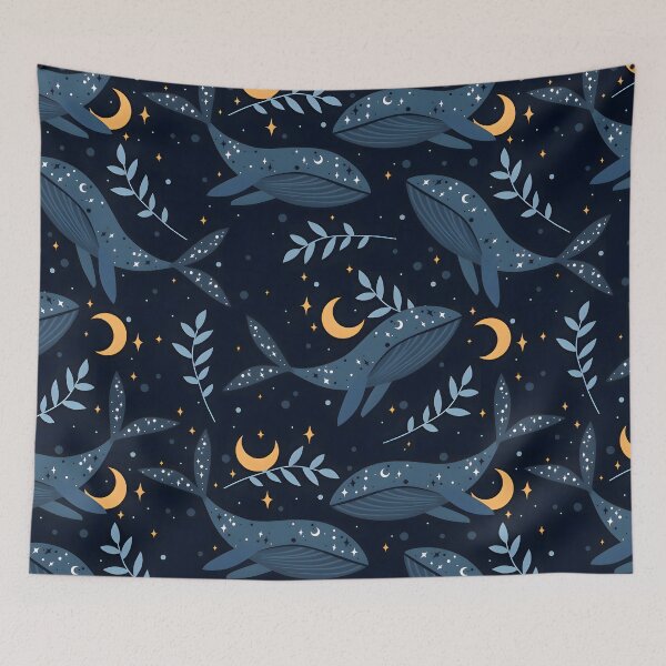 Item preview, Moon Splashed Whale | Celestial Ocean Cosmic Whale Art Design designed and sold by Imaginarium Depot - ImaginariumDepot.us.