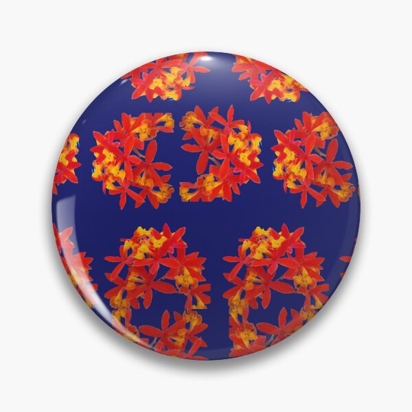 Item preview, Sapphire Garden: Scarlet Orchids on Blue designed and sold by SheFriendly143.