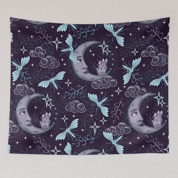 Item preview, Moon Dragonfly | Celestial Dragonfly Moon Art Design designed and sold by Imaginarium Depot - ImaginariumDepot.us.