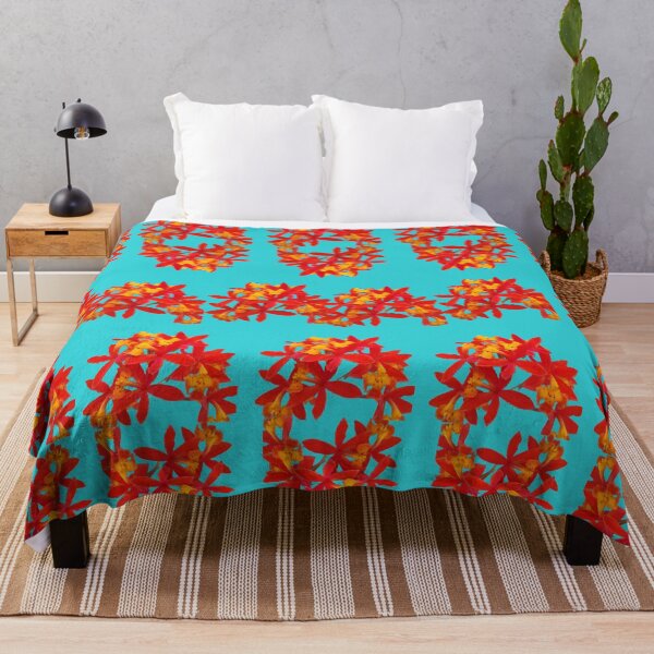 Item preview, Azure Bloom: Scarlet Orchids on Teal designed and sold by SheFriendly143.