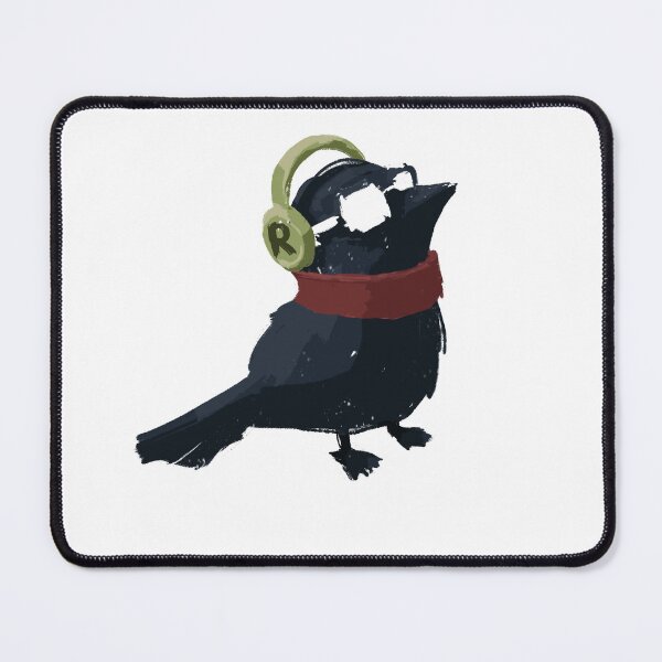 Item preview, Raven Rave designed and sold by Cute & Funny Hand-Drawn Prints | Happy Doodle Friends Shop.