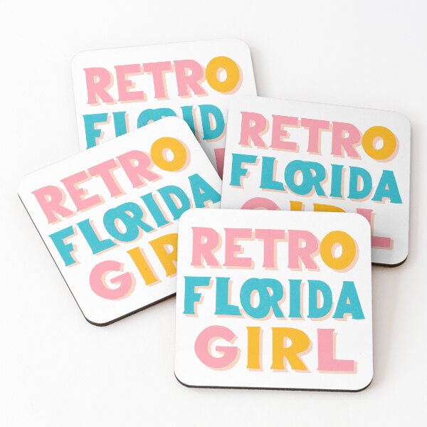 Item preview, Retro Florida Girl – Colorful Vintage Tropical Summer Design designed and sold by BobaBunny76.