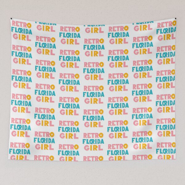 Item preview, Retro Florida Girl – Colorful Vintage Tropical Summer Design designed and sold by BobaBunny76.
