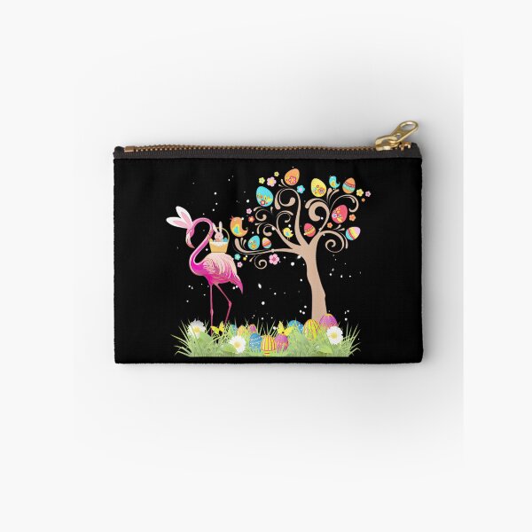 Item preview, Whimsical Easter Flamingo Bunny Ears & Egg Tree Design designed and sold by LeannaCastej.
