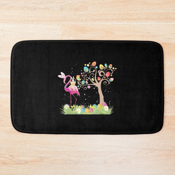 Item preview, Whimsical Easter Flamingo Bunny Ears & Egg Tree Design designed and sold by LeannaCastej.