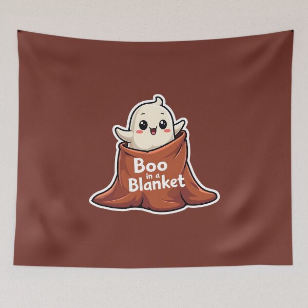 Item preview, Cute Boo in Blanket Cartoon Ghost Halloween designed and sold by HasHs.