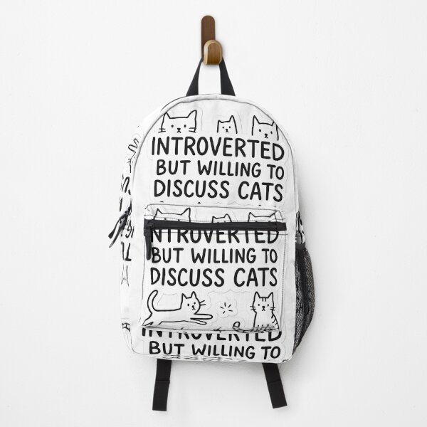 Item preview, Introverted but willing to discuss cats designed and sold by GraceSerene.