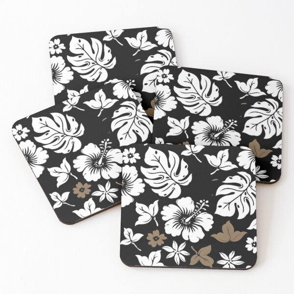 Item preview, White Brown Hibiscus Floral Flowers | Tropical Hawaiian Print Design designed and sold by Imaginarium Depot - ImaginariumDepot.us.