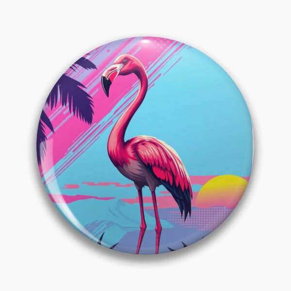 Item preview, 80s Retro Flamingo Poker Face designed and sold by Tiwtiws.
