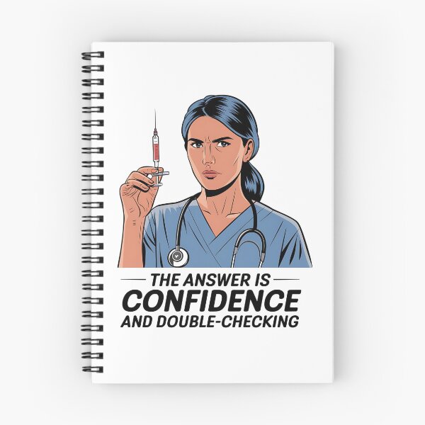 Item preview, Student Nurse Clinical Rotation Humor | The Answer is Confidence and Double-Checking | Nursing School Life designed and sold by CuteDesignables.