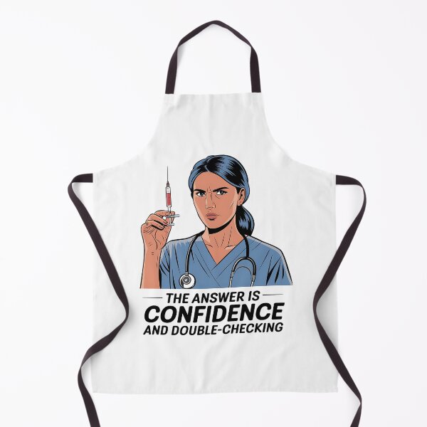 Item preview, Student Nurse Clinical Rotation Humor | The Answer is Confidence and Double-Checking | Nursing School Life designed and sold by CuteDesignables.