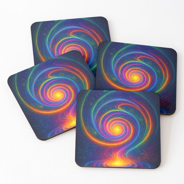 Item preview, Enter the Infinite | Psychedelic Neon Spiral Portal Art designed and sold by ReyDeLaCalle.