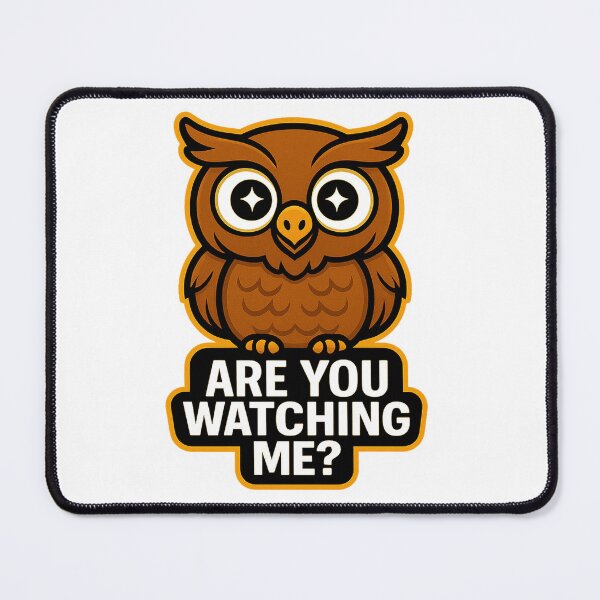 Item preview, Cute Owl - Are You Watching Me? designed and sold by Derpy Lab .