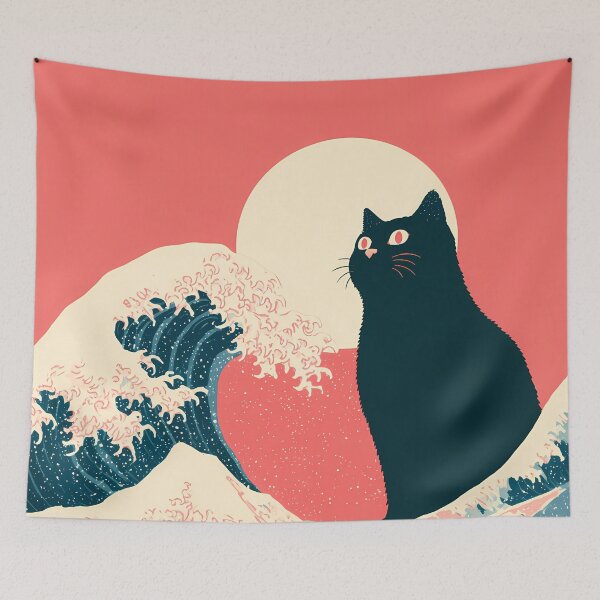 Item preview, Modern Comic Cat with the Wave designed and sold by Cat-Wave-Dream.
