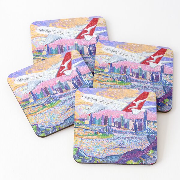 Item preview, Qantas A380 flying over Brisbane city ft Story Bridge   designed and sold by Toby Evans.