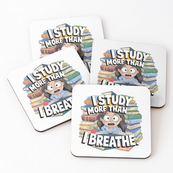 Item preview, Student Nurse Life Quote | I Study More Than I Breathe | Nursing School Humor designed and sold by CuteDesignables.