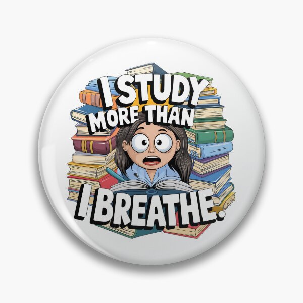Item preview, Student Nurse Life Quote | I Study More Than I Breathe | Nursing School Humor designed and sold by CuteDesignables.
