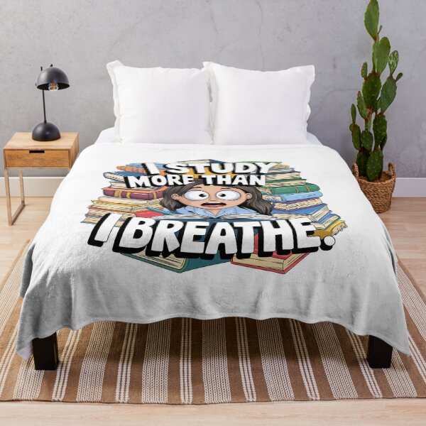 Item preview, Student Nurse Life Quote | I Study More Than I Breathe | Nursing School Humor designed and sold by CuteDesignables.