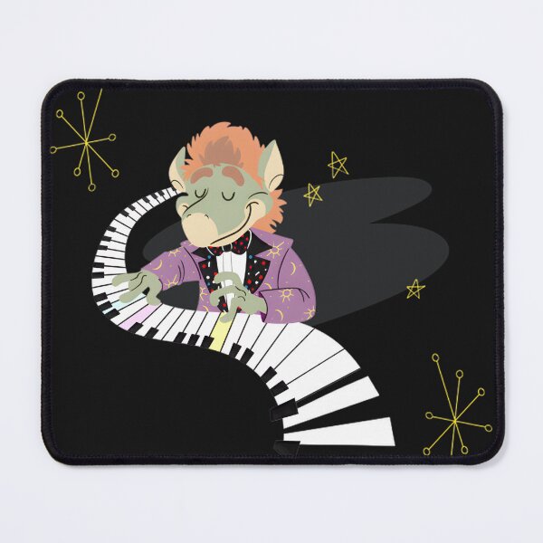 Item preview, Retro Green Alien Pianist - Cosmic Tunes & Stellar Style designed and sold by CozyCafete.