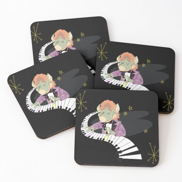 Item preview, Retro Green Alien Pianist - Cosmic Tunes & Stellar Style designed and sold by CozyCafete.