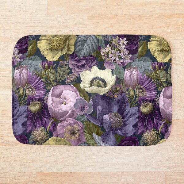 Item preview, Florilegium Botanical Garden – Large Scale Vintage Flowers in Violet and Gold designed and sold by dawnleblanc55.