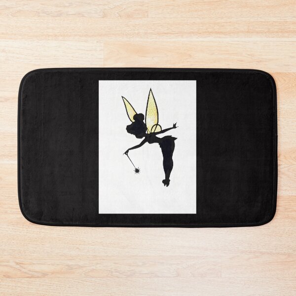 Item preview, Enchanting Fairy Silhouette: Golden Sparkling Wings & Magic Wand Art designed and sold by CozyCafete.