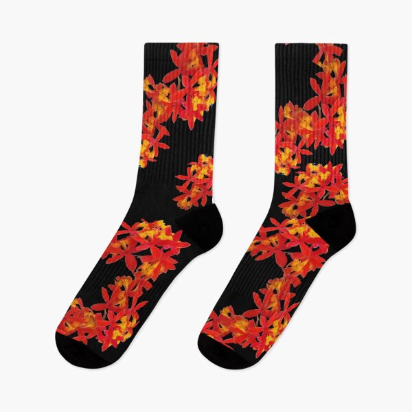 Item preview,  Midnight Bloom: Scarlet Orchids on Black designed and sold by SheFriendly143.