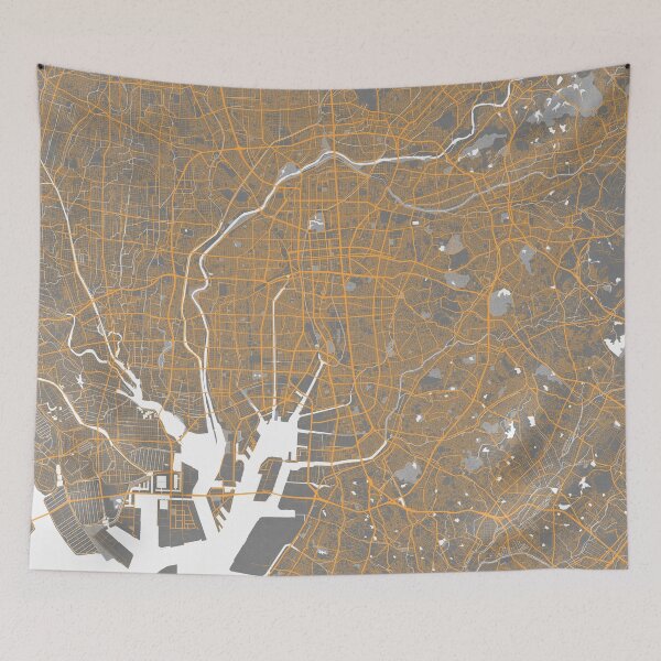 Item preview, Nagoya City Map of Japan  - Bauhaus designed and sold by deMAP.